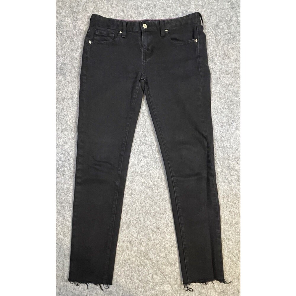 Kate Spade Broome Street Jeans Black Raw Hem  Size 27